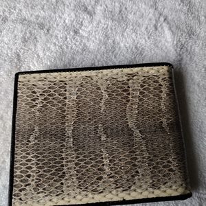 Men's Bifold Wallet Genuine Snakeskin Leather NWOT